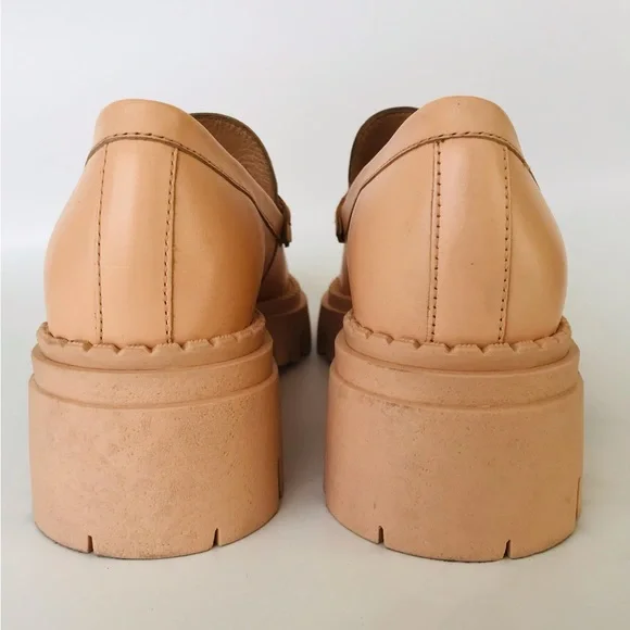 Free People Lyra Lug Sole Loafer Shoes in Cantaloupe - Picture 7 of 11